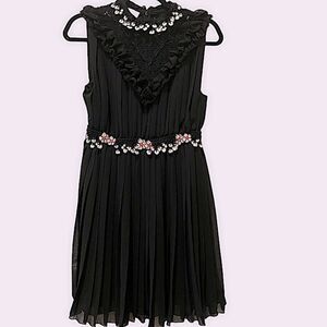 Giamba Pleated Lace Dress 